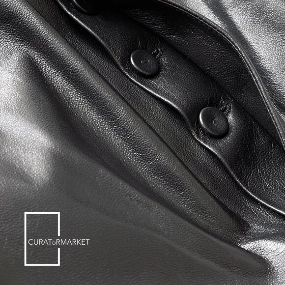 Jil Sander: EU46 $4000 Butter Soft Ovine Lamb Leather Runway Shorts SS24 - Picture 11 of 16